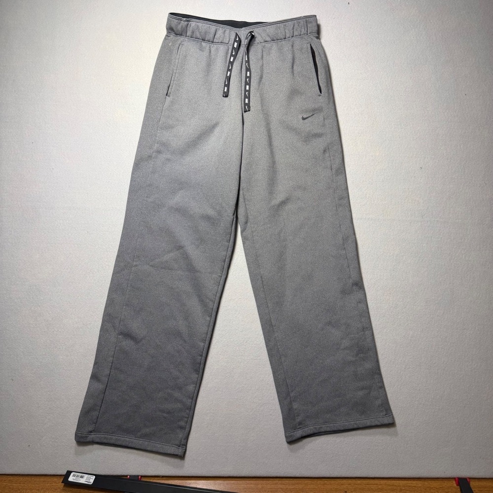 Nike Mens Therma-FIT Fleece Training Pants Gray Straight Leg Small CU7351-063